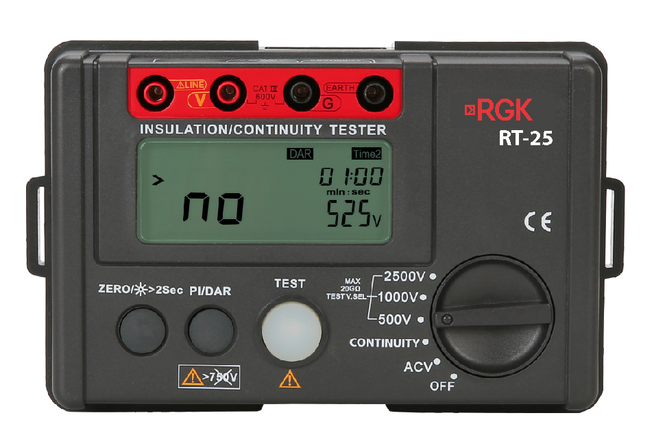 Цифровой мегаомметр RGK RT-25
